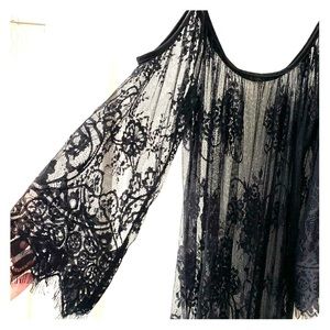 Lace swim cover up